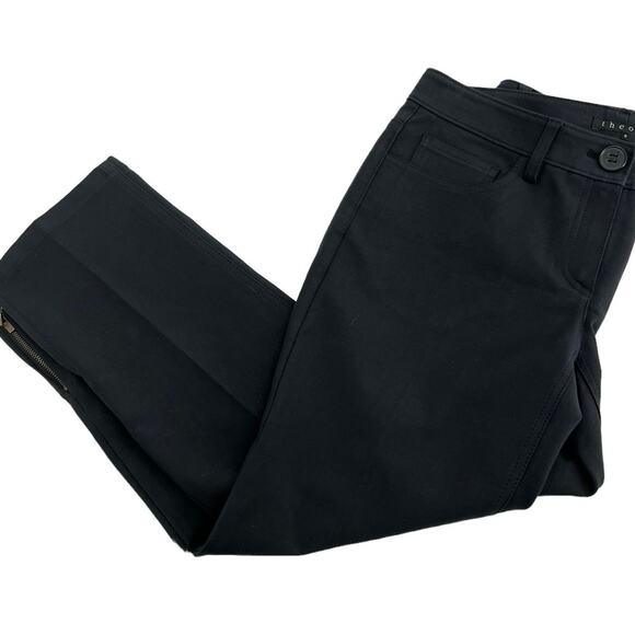 Theory Black Ankle Cropped Pants - Picture 3 of 5